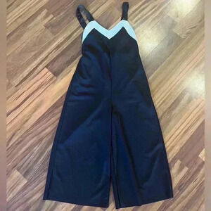 Zara black and tan women’s adorable jumpsuit, wide leg, cropped, size Medium